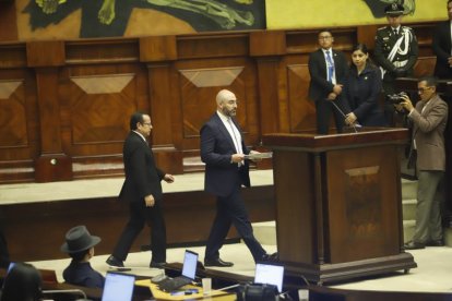 El presidente del Consejo de la Judicatura, Mario Godoy, a su llegada al pleno de la Asamblea Nacional.