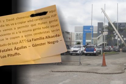 Este es uno de los panfletos arrojados en la Policía Judicial.