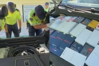 Una gran parte de los aparatos fueron encontrados debajo del capó.