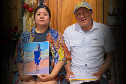 Mayra Narváez y Byron Pihuave piden buscar a su hija Alina.