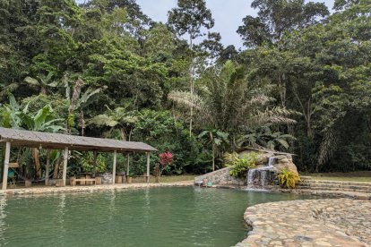 Una de las piscinas para refrescarse