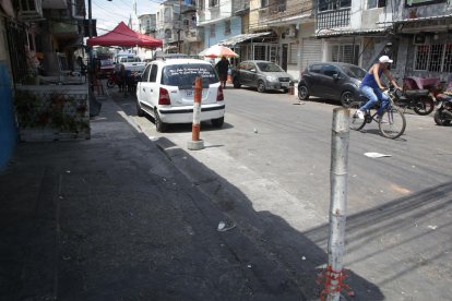 Vista del sector donde ocurrió el ataque armado en el barrio Cuba de Guayaquil.