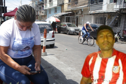 Diana Tomalá sostiene su celular en el que conserva fotografías junto a su esposo, Henry Véliz.