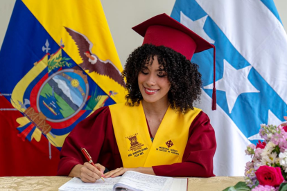 Yilda Banchón se graduó de abogada en Guayaquil.