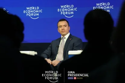 Daniel Noboa, Presidente de Ecuador, se encuentra en el Foro Económico Mundial, en Davos.