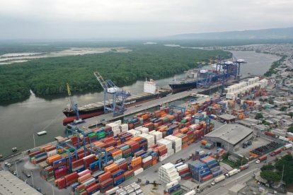 Una vista general del Puerto Marítimo de Guayaquil.
