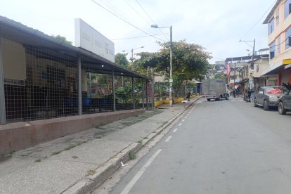 En este sector de Pascuales fue asesinado  Eliu Ricardo Tituven Morán, de 21 años.