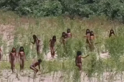 Imagen de la tribu en el Amazonas.