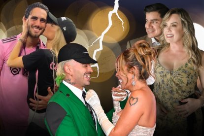 Ariana Altuve con Leonardo Campana, Úrsula Strenge con Isaac Delgado y Karol G con Feid