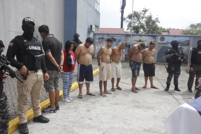 Los detenidos y las evidencias fueron presentados en el Cuartel Modelo.