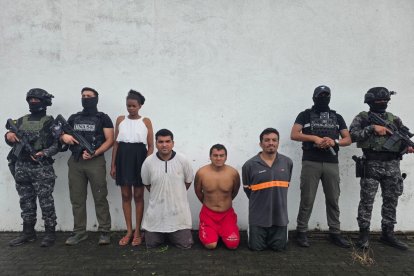 Los detenidos fueron presentados por la Policía.