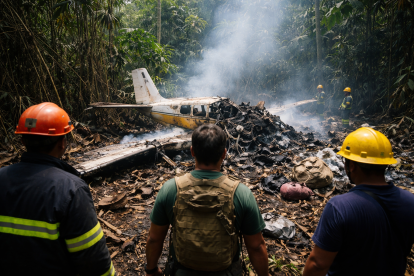 Avioneta se accidentó en la Amazonía ecuatoriana pocos minutos después de despegar.