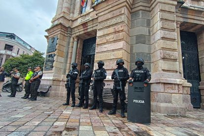 La alerta de bomba movilizó a la Policía en Cuenca.