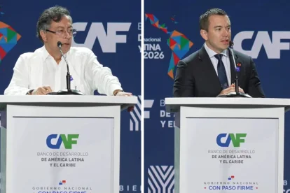 Gustavo Petro, Presidente de Colombia y Daniel Noboa, Presidente de Ecuador