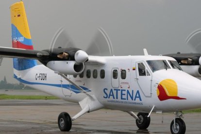 Imagen de referencial de una aeronave de la aerolínea Satena.