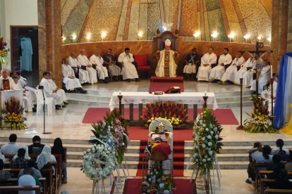 El funeral fue en la Catedral de la Purísima de Macas.