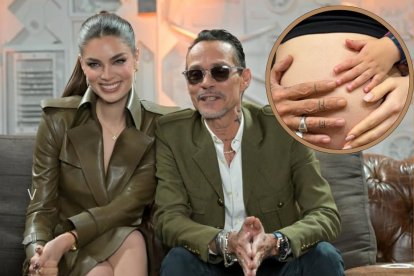 Marc Anthony y Nadia Ferreira esperan a su segundo hijo y celebran su aniversario de bodas.