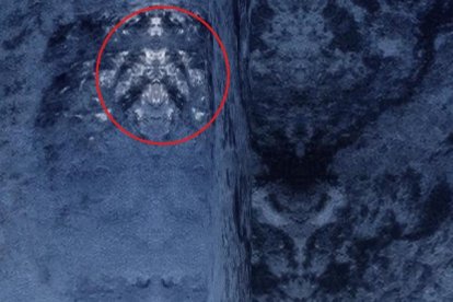 Allí se observa la extraña figura que parece formarse en el sur de Chile.