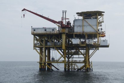 Plataforma marina de extracción de gas offshore que opera la petrolera estatal ecuatoriana EP Petroecuador.