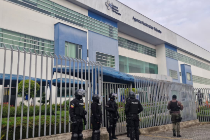 Operativo en la ANT, en Quito, este 30 de enero de 2026.