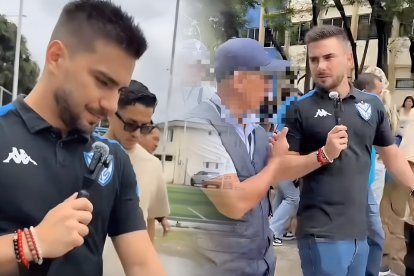 Carlos Scavone en las grabaciones en la Universidad de Guayaquil.