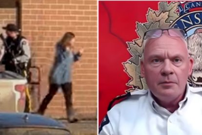 Un fuerte contingente policial de la RCMP se desplegó tras el tiroteo que dejó al menos 10 fallecidos.