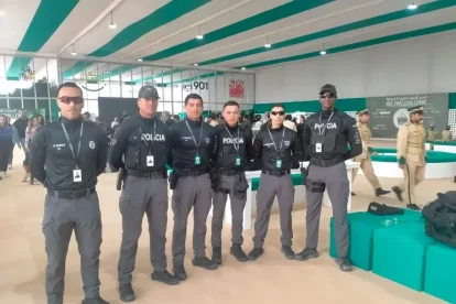 El equipo de la Policía de Ecuador en Dubai