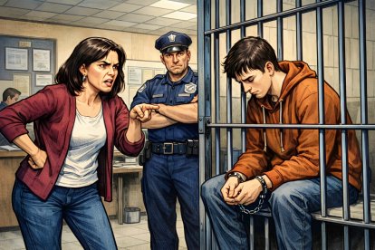 La reacción eufórica de una madre al ver a un hijo detenido puede ser entendida, según psicólogos, pero no justificada.