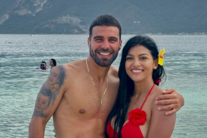 Rahab Villacrés y el futbolista Alexander González