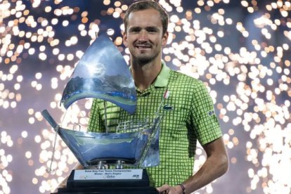 Daniil Medvedev fue campeón del ATP 500 de Dubai este sábado 28 de febrero.