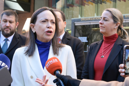 La líder venezolana María Corina Machado precisó que ahora los venezolanos tienen una gran tarea, dentro y fuera