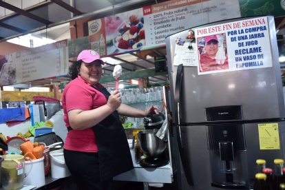 Blanca Manobanda heredó este puesto de su madre Teresa Morales.