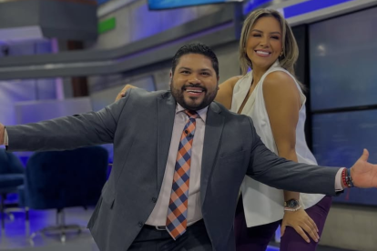 Allison Carrillo con su compañero Adrián Contreras