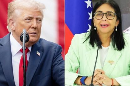 El presidente de Estados Unidos, Donald Trump, volvió a alabar a la líder interina de Venezuela, Delcy Rodríguez