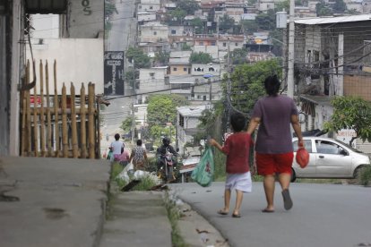 Sector del noroeste de Guayaquil donde fueron encontrados los sacos con restos humanos.