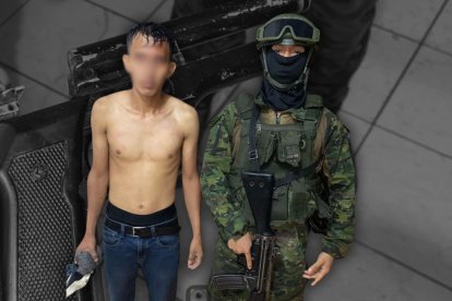 La víctima se veía visiblemente afectada cuando denunció el hecho a los militares.