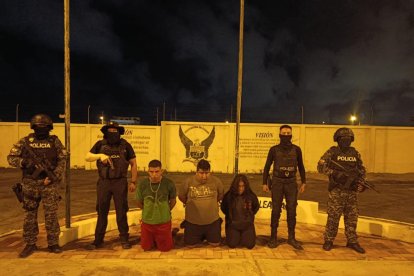 Los detenidos fueron presentados por la Policía.