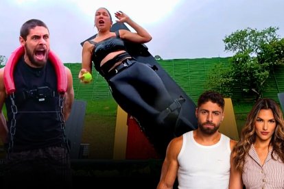 Alejandra Jaramillo y Beta Mejía en una prueba del reality Ápostarías por mí?