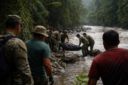 Recreación: operación de rescate en la jungla para dar con soldado ecuatoriano.