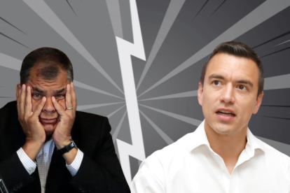 Rafael Correa y Daniel Noboa protagonizan 'pelea' en la red social X.
