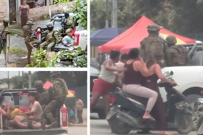 En Milagro un joven fue llevado al hospital del IESS local por gente uniformada.