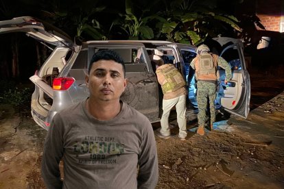 Alias La Perris se desplazaba en un vehículo cuando fue capturado por personal de las Fuerzas Armadas.
