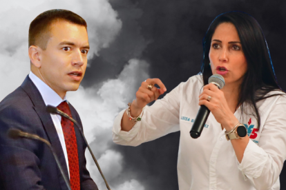 Daniel Noboa y Luisa González se lanzaron trinos en redes sociales.