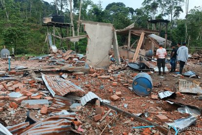 El sector de San Martín, ubicado en Sucumbíos, fue bombardeado por el Ejército.