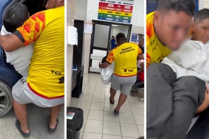 El joven herido en el cantón Milagro también fue llevado a una casa de salud.