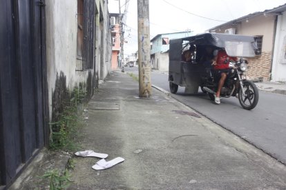 Lugar donde ocurrió el crimen en el Guasmo Sur.