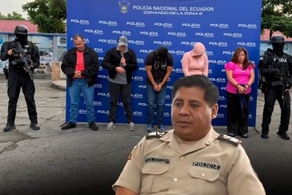 Hans Estuardo Tipán Caiza el servidor policial detenido en el Operativo Emporio Presidiario.