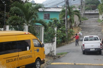 Escena del crimen en el noroeste de Guayaquil.