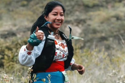 La joven atleta Yanna Guillín destacó en el trail running de Bolivia.