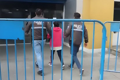 La procesada fue llevada hasta la Unidad de Flagrancia, en el centro-norte de Quito.